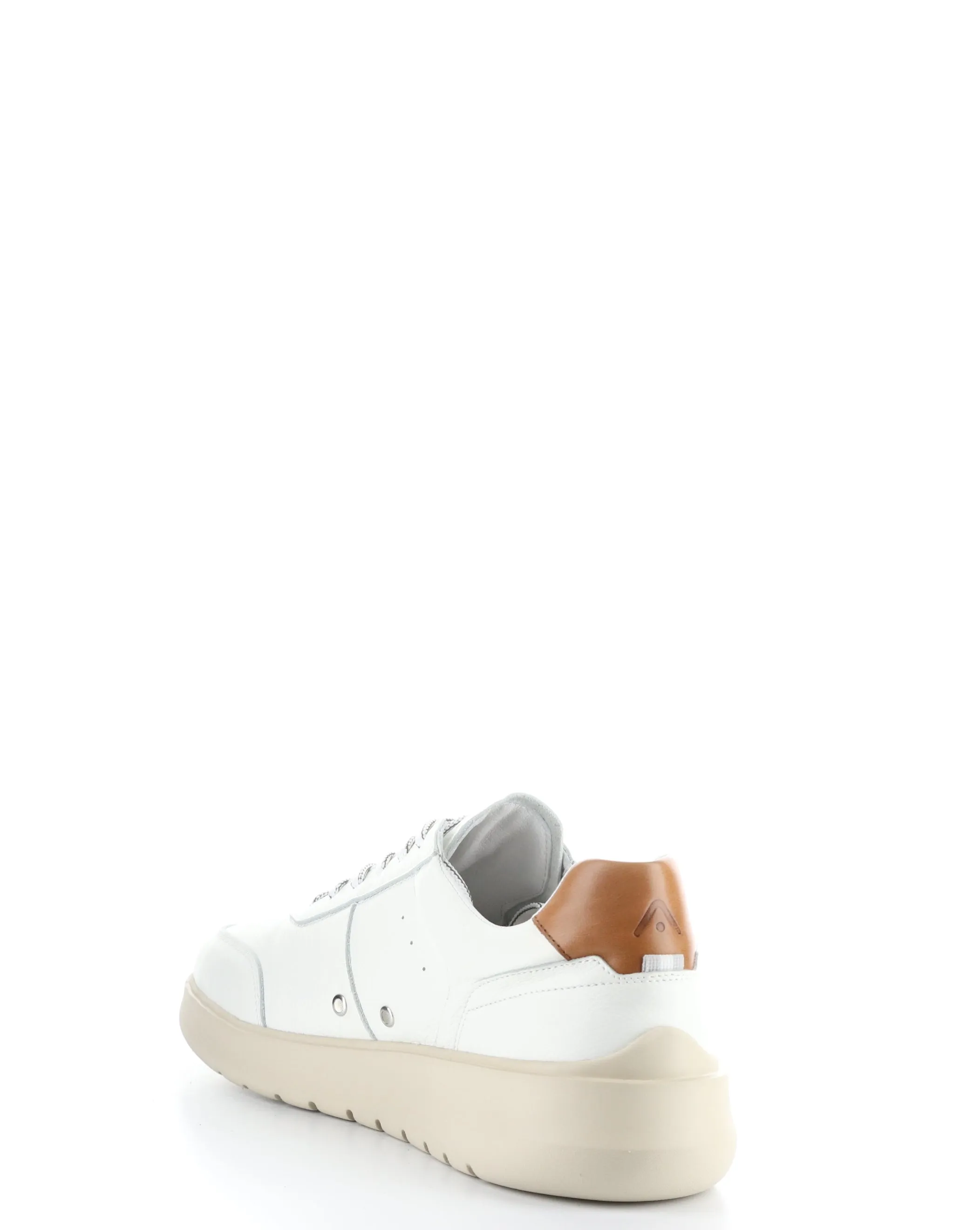 12863 WHITE/COGNAC Lace-up Shoes