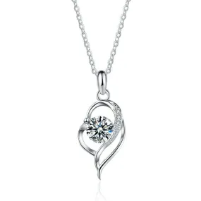 925 Silver Constellation Heart Heart Moissanite Necklace