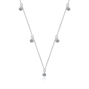 925 Sterling Silver Full Star Moissanite Necklace