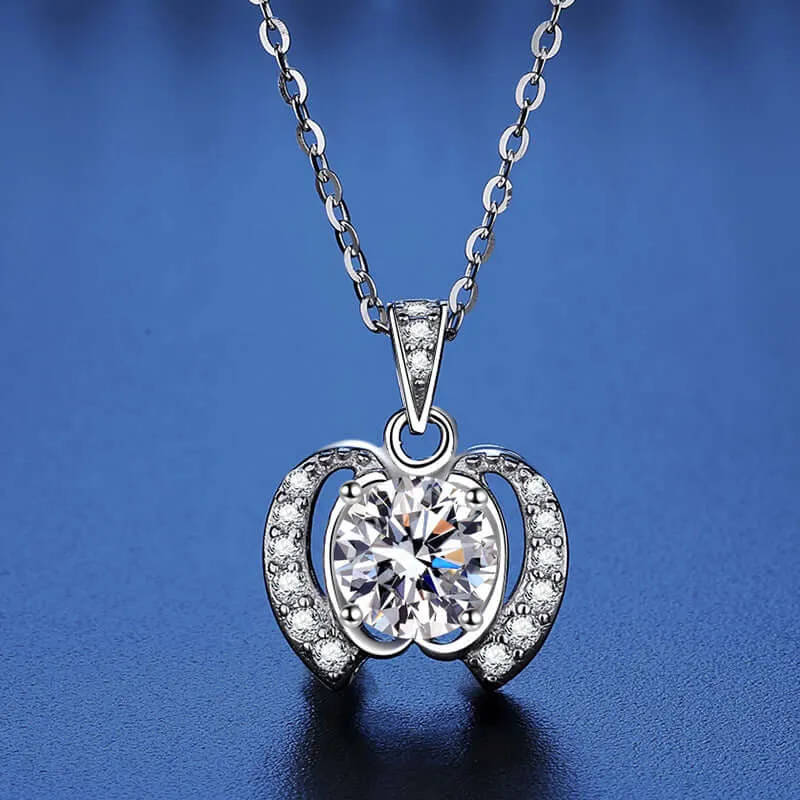 Apple Moissanite Pendant Necklace