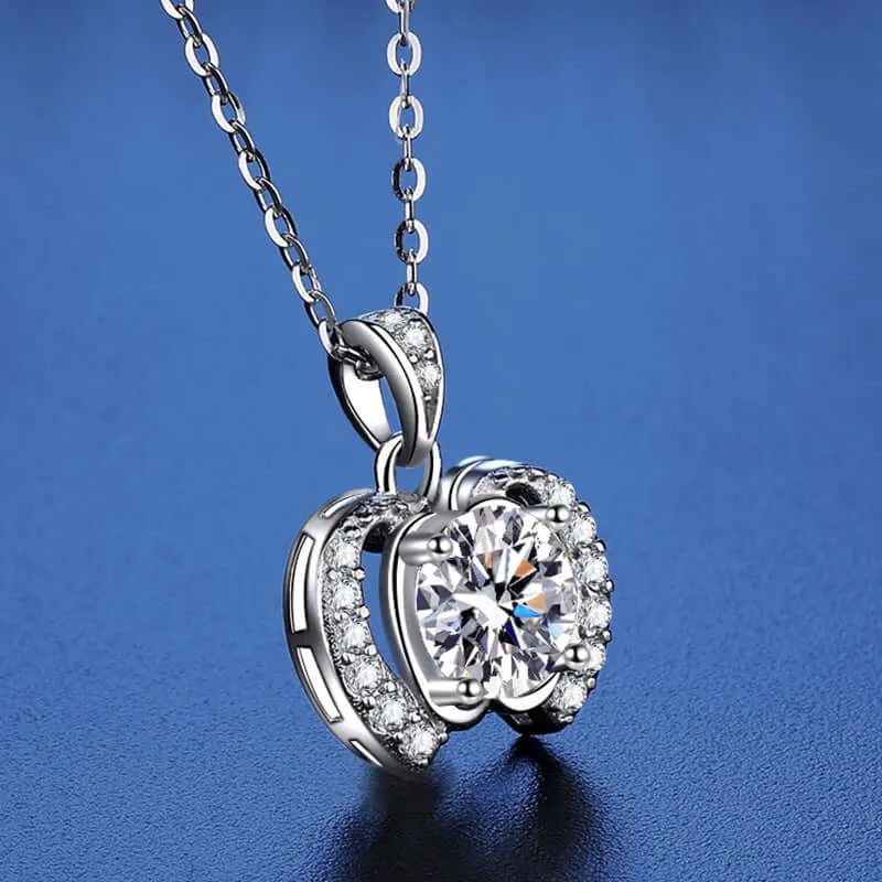 Apple Moissanite Pendant Necklace