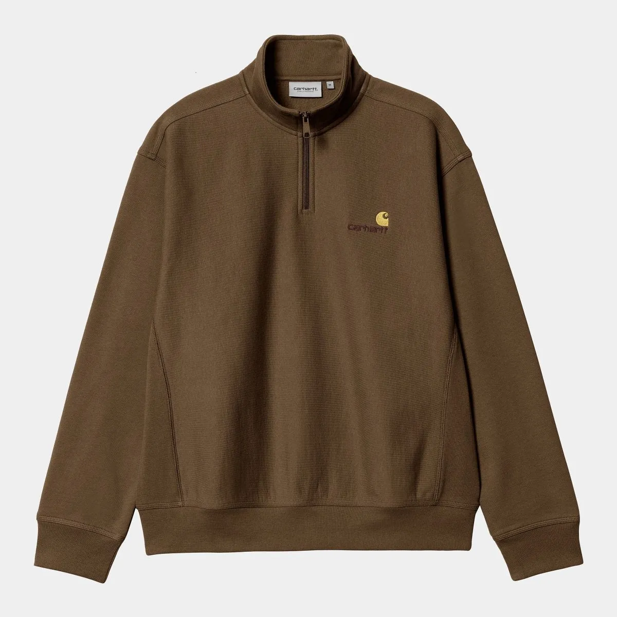 Carhartt WIP Half Zip American Script Sweat Lumber