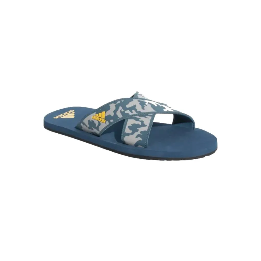 Adidas Men's Distincto Flip Flops Slipper (Wild Teal/Dove Grey/Active Gold)