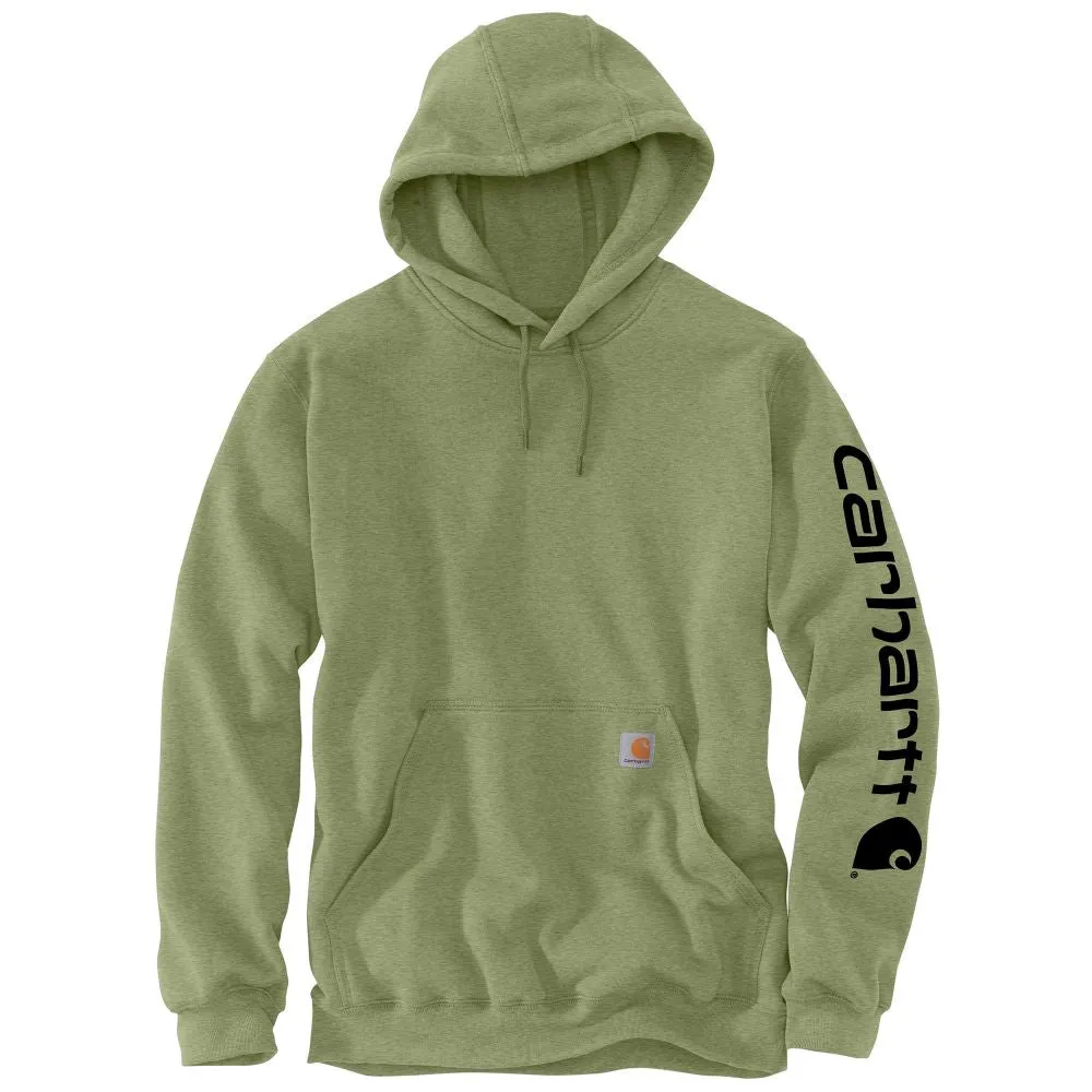 'Carhartt' Men's Midweight Sleeve Logo Hoodie - Chive Heather