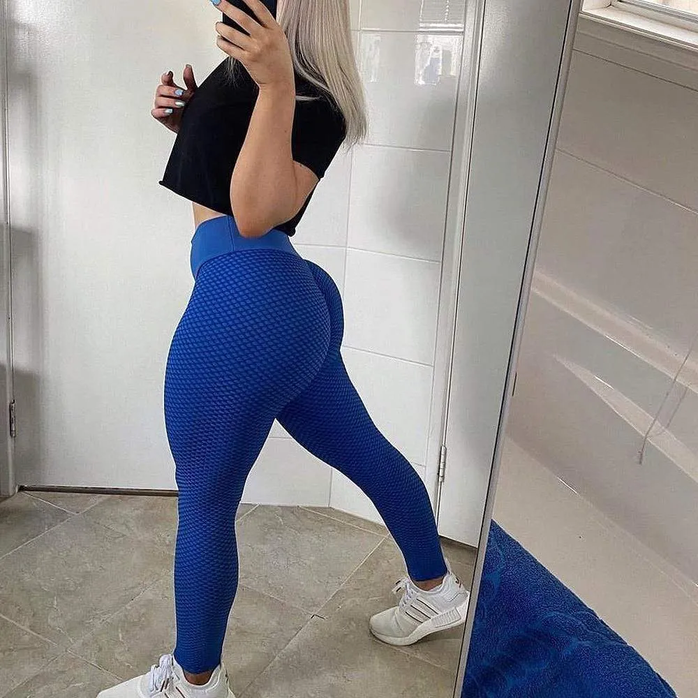 Booty Lifting Leggings Women Textured Scrunch Butt Legging Fitness Sport Leggins Push Up Anti-Cellulite Gym Pants Women Clothes