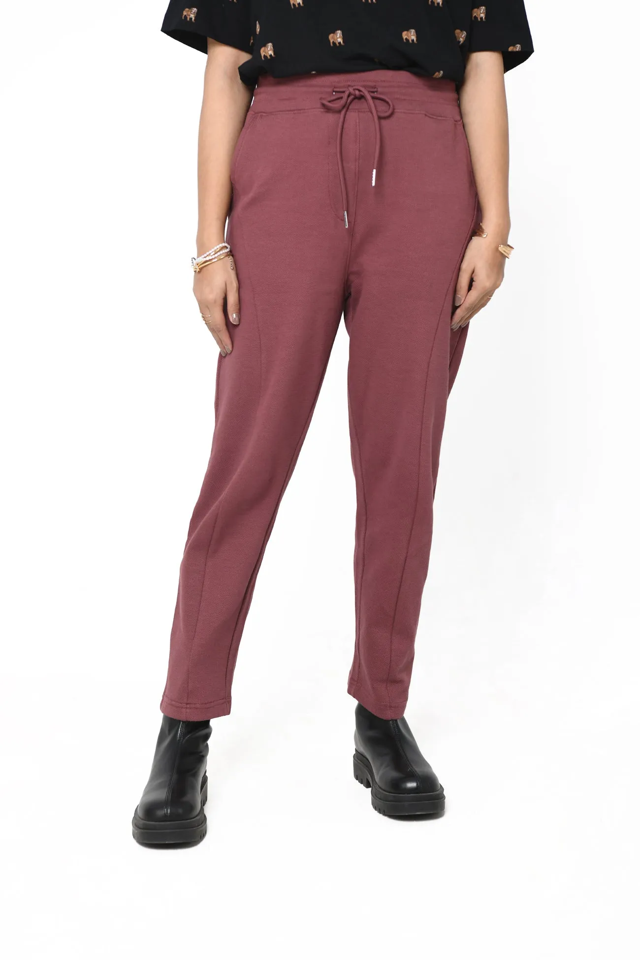 TROUSERS WITH ELASTICATED WAISTBAND