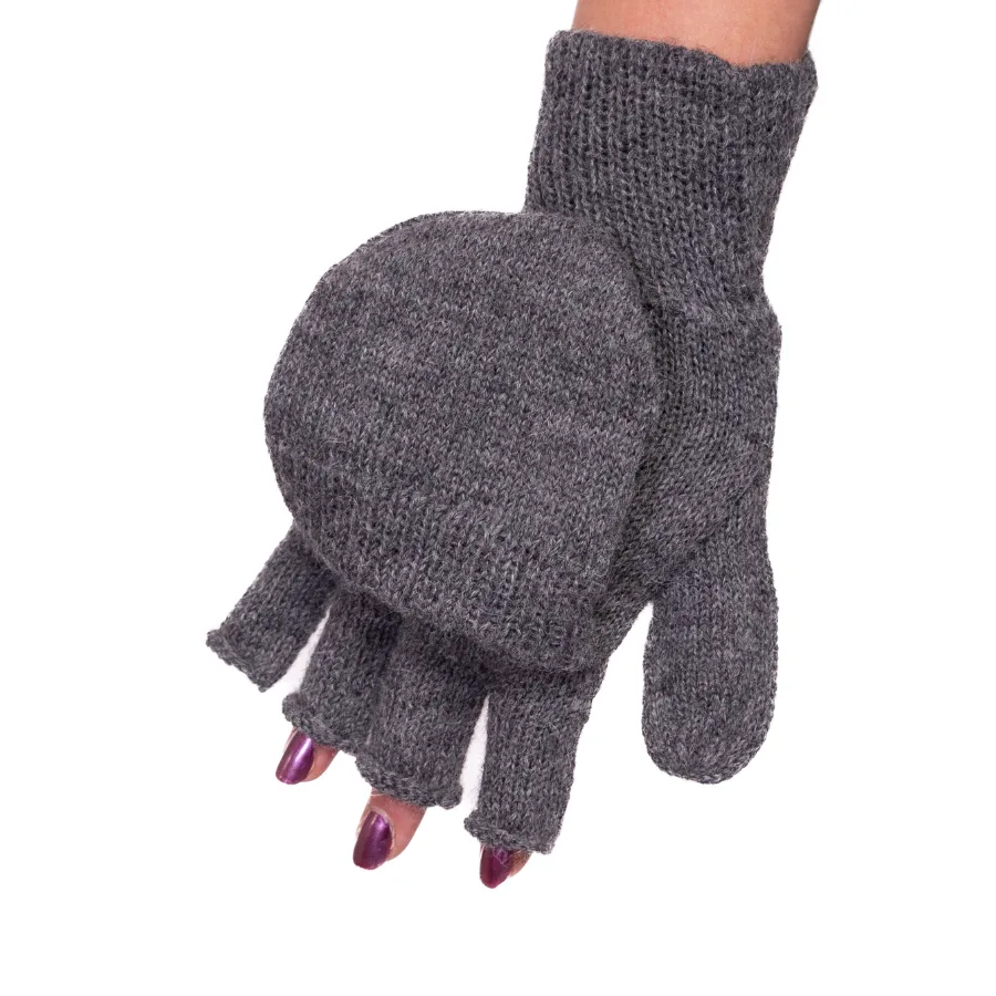 Alpaca Lightweight Flip Mittens