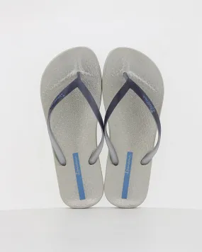 Anatomica Shine Silver Blue Beach Flops