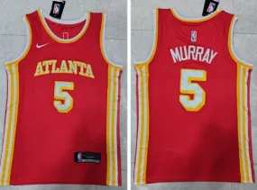 Atlanta Hawks #5 Dejounte Murray Jersey Red