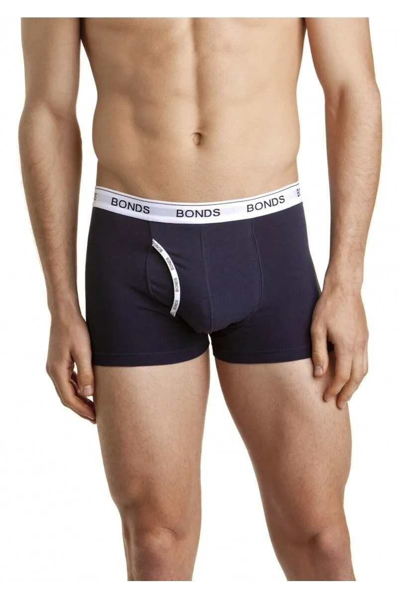 Authentic Bonds Mens Guyfront Trunks Underwear Shorts Navy/White