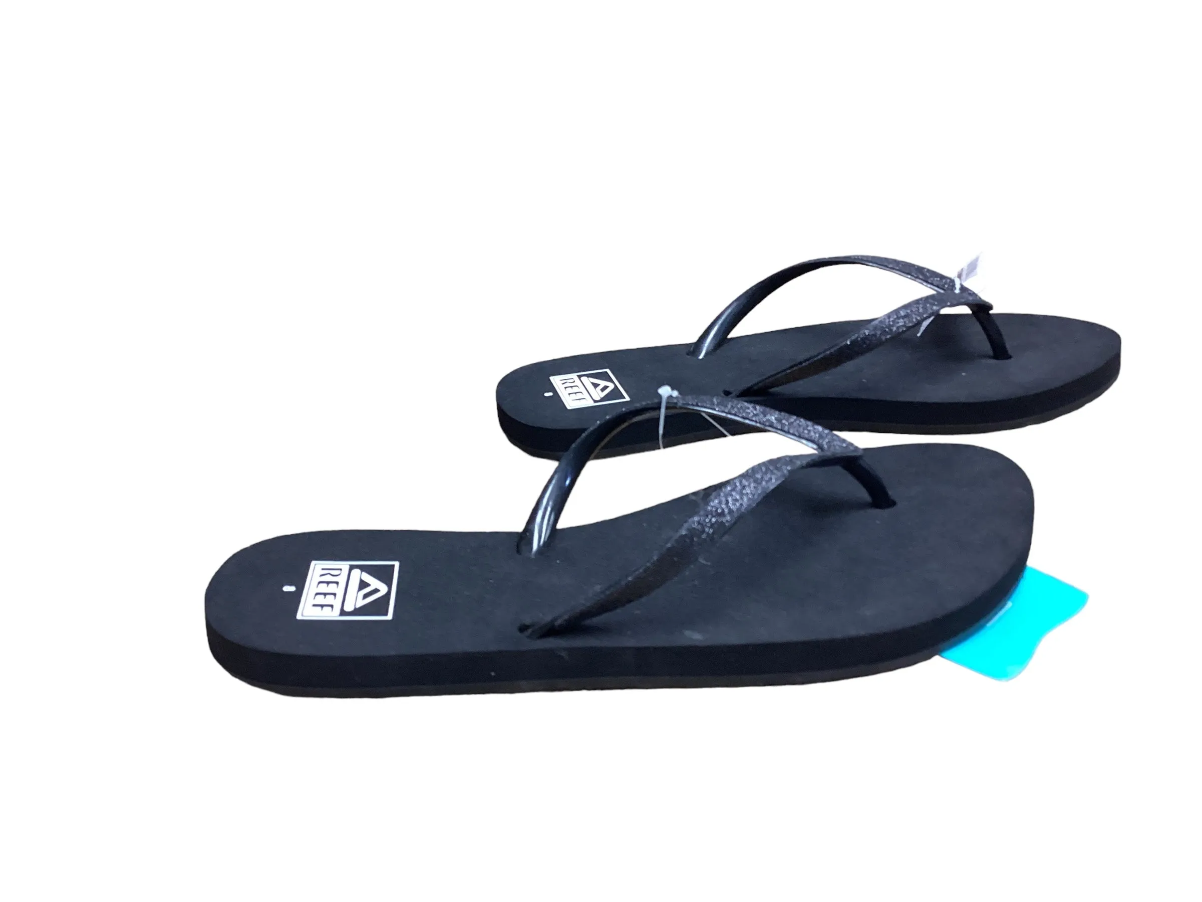 Black Sandals Flip Flops Reef, Size 8