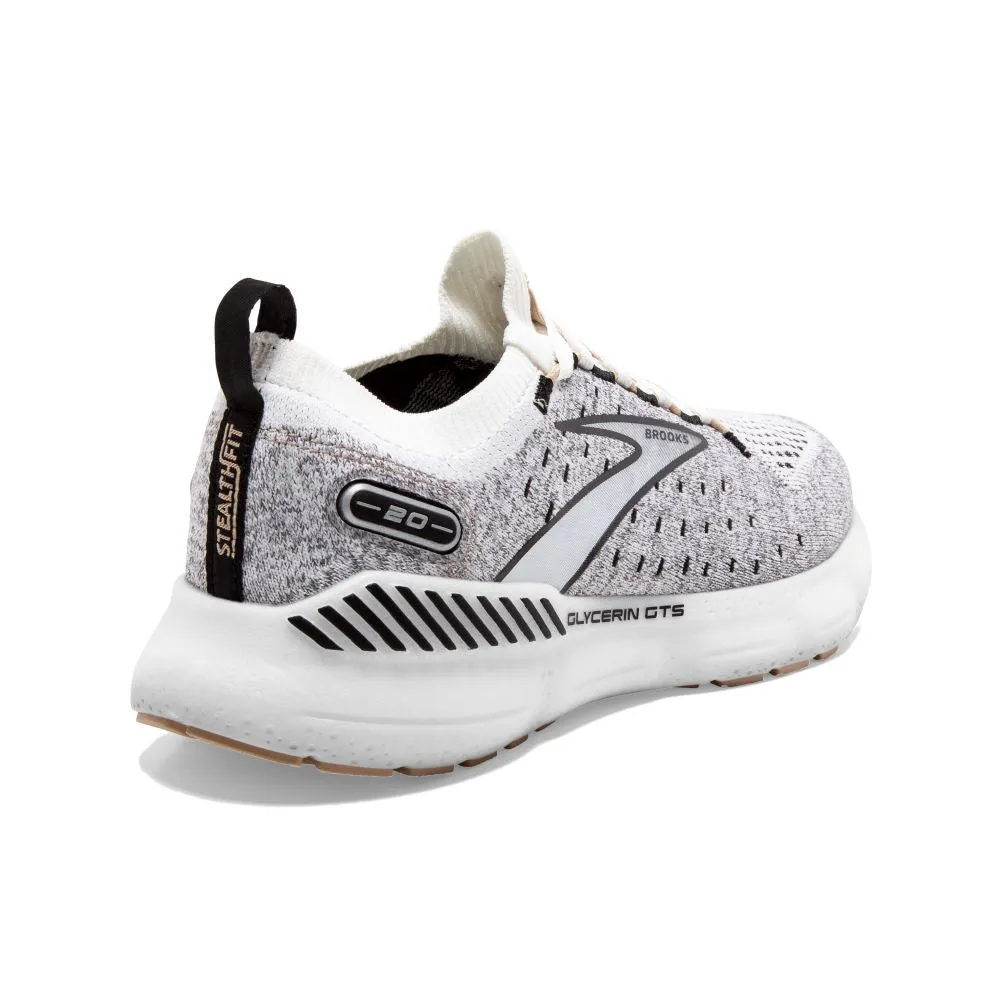 'Brooks' Women's Glycerin StealthFit GTS 20 - White / Black / Cream