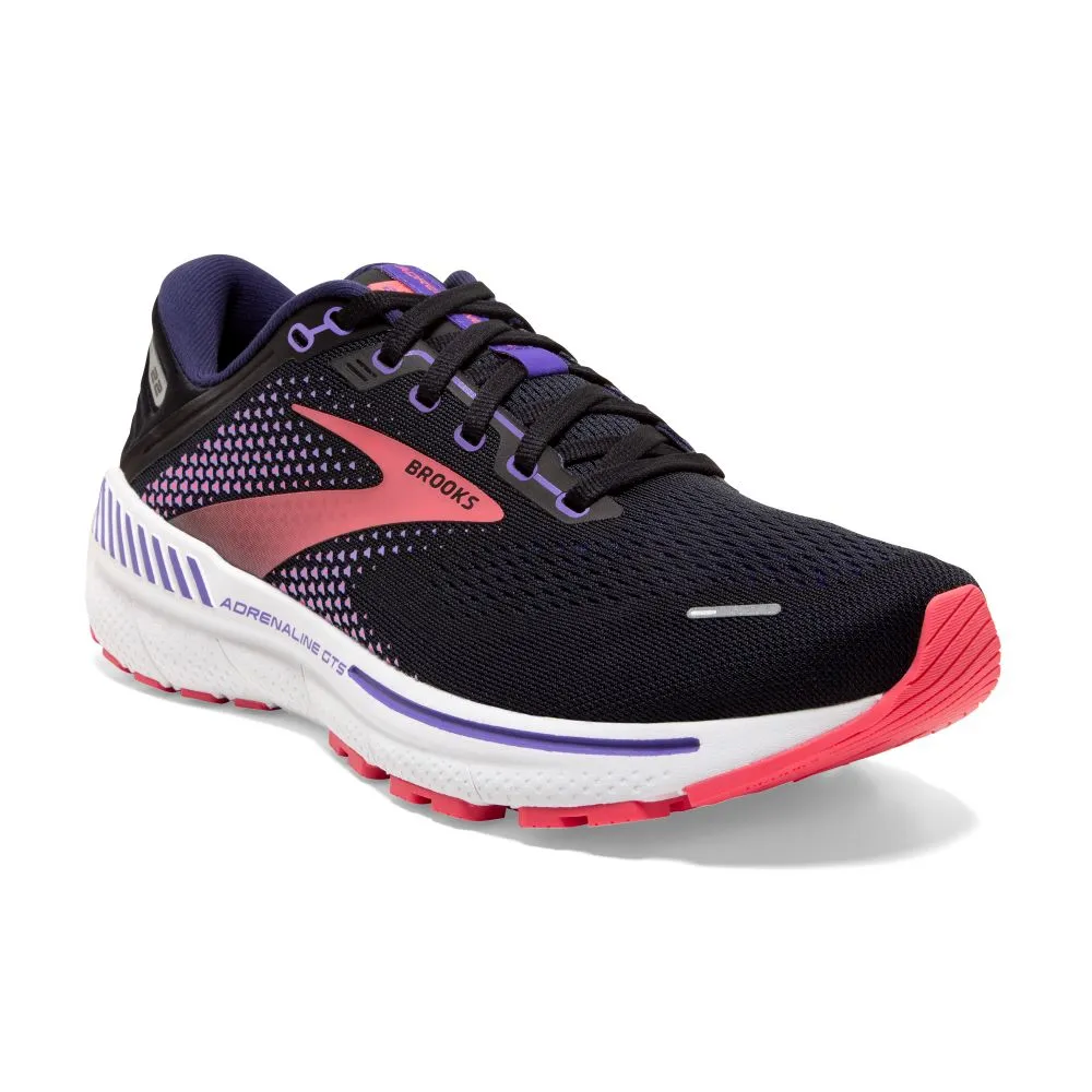 'Brooks' Women's Adrenaline GTS 22 - Black / Purple / Coral