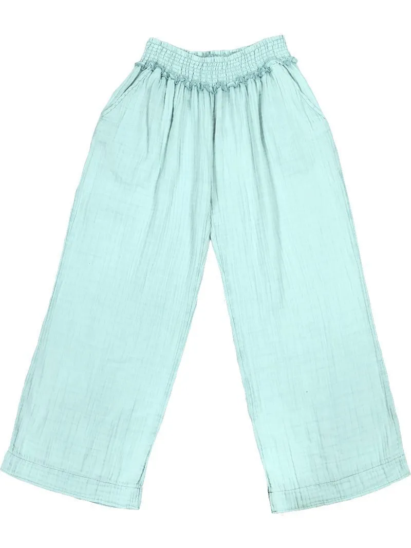 Simply Southern Gauze Pants in Seafoam Green- Breezy Comfort for Every Summer Occasion