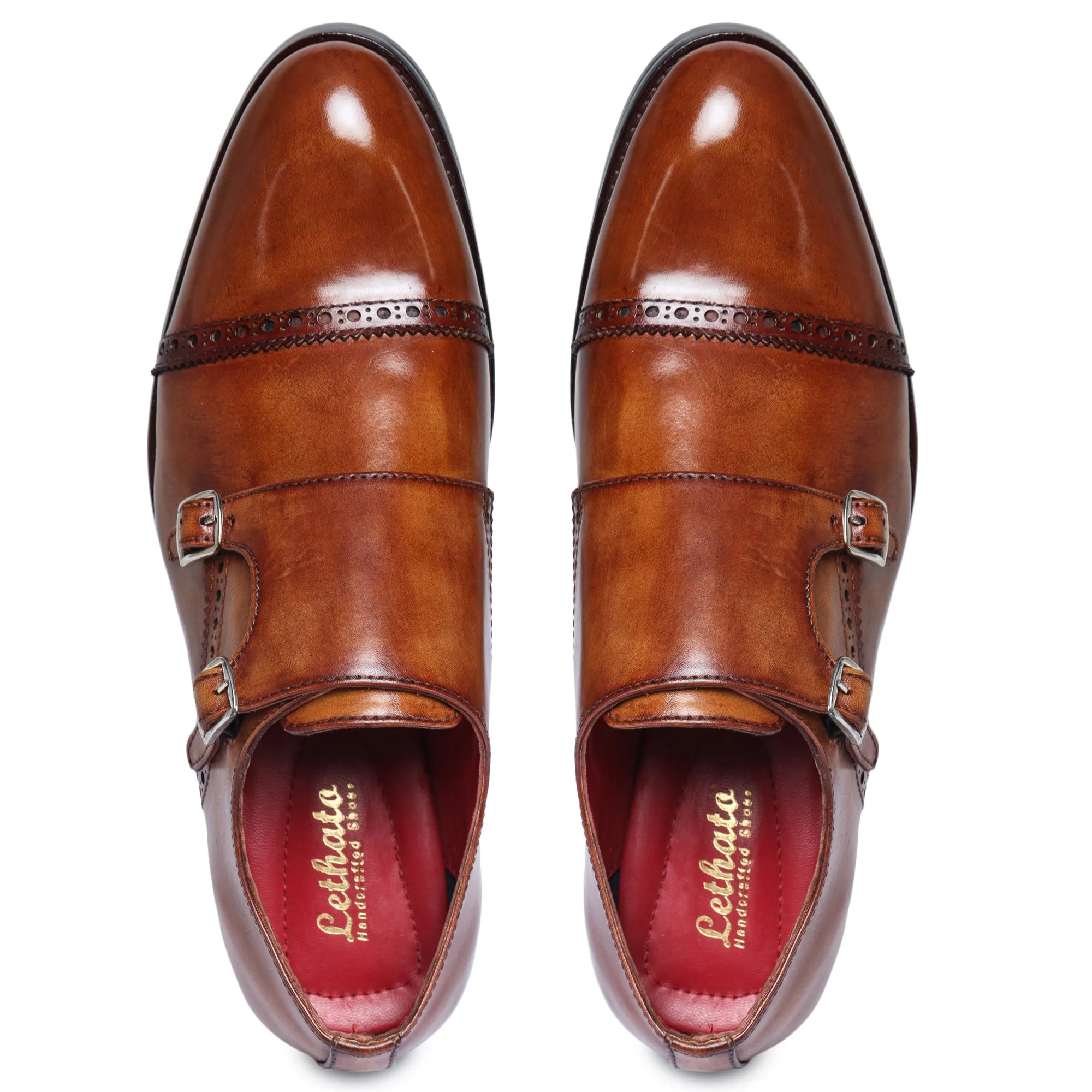 Captoe Double Monk Strap - Brown