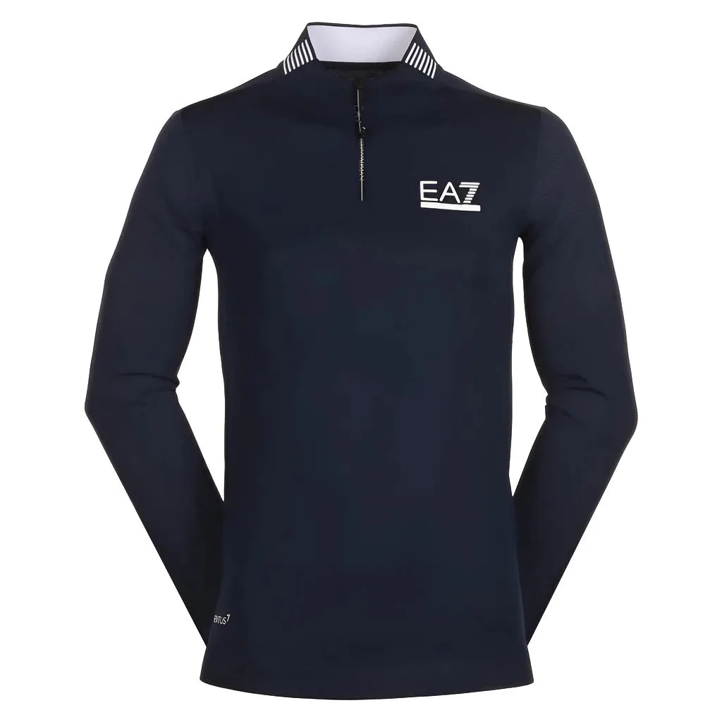 EA7 Golf Club Half-Zip Long Sleeve Polo Men