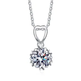 Christmas Precious Snowflake Moissanite Necklace