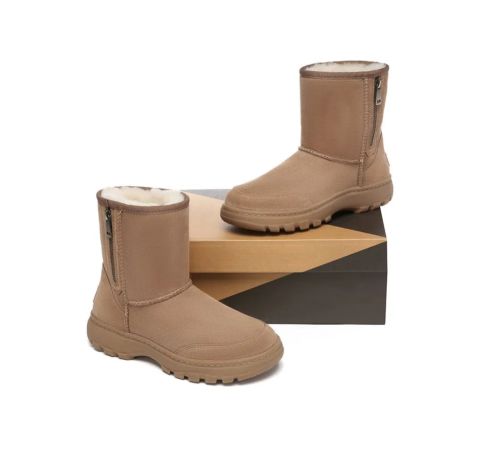 UGG AUSTRALIAN SHEPHERD Sheepskin Wool Zipper Short Outdoor Boots