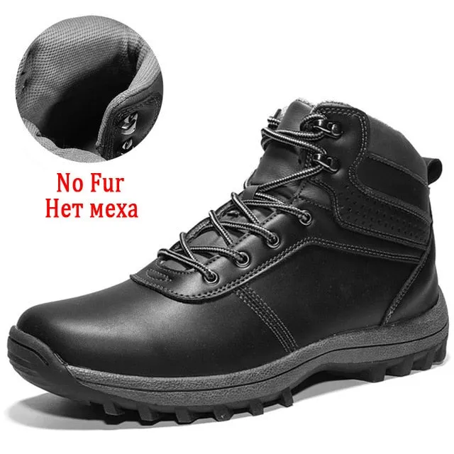 Men's Snow Boots Winter Waterproof Men Shoes