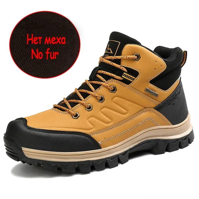 Men's Snow Boots Winter Waterproof Men Shoes