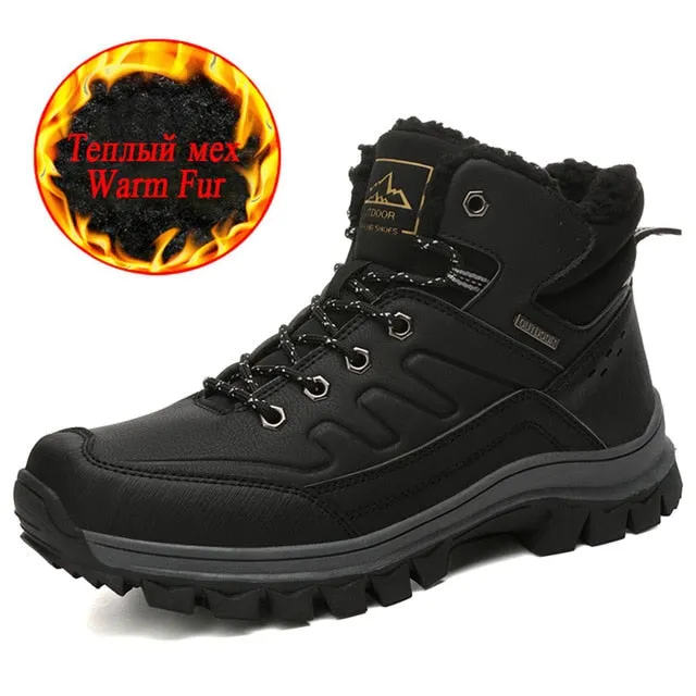 Men's Snow Boots Winter Waterproof Men Shoes