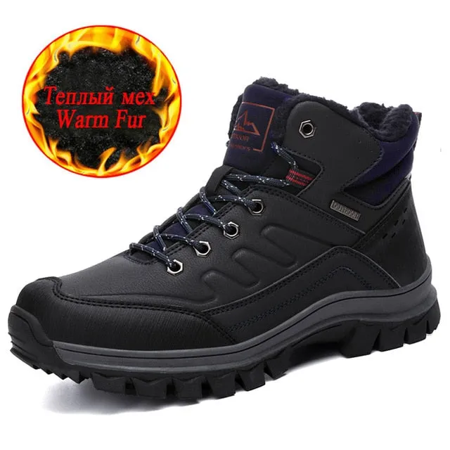 Men's Snow Boots Winter Waterproof Men Shoes