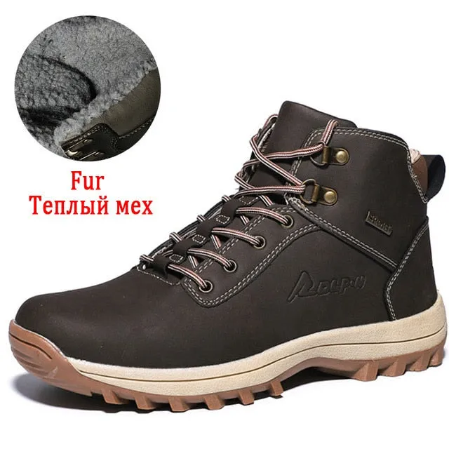 Men's Snow Boots Winter Waterproof Men Shoes