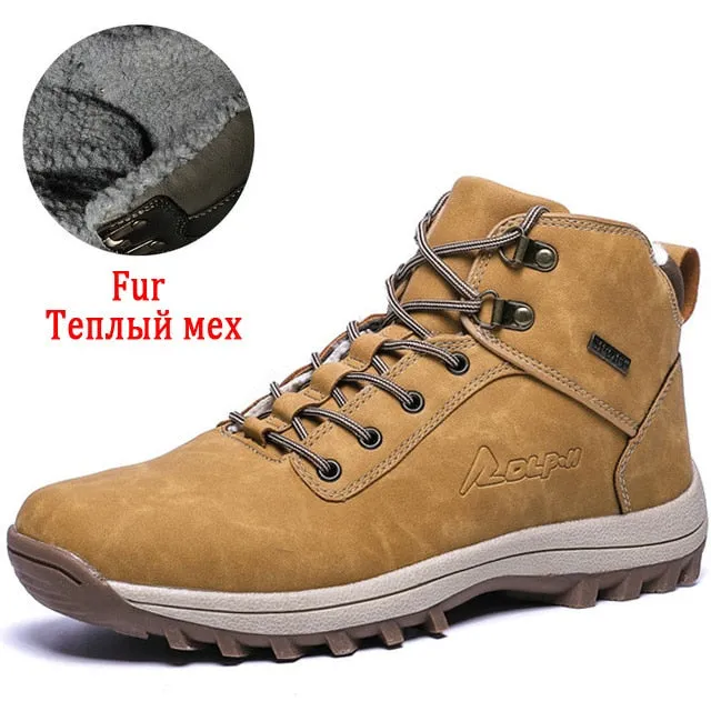 Men's Snow Boots Winter Waterproof Men Shoes