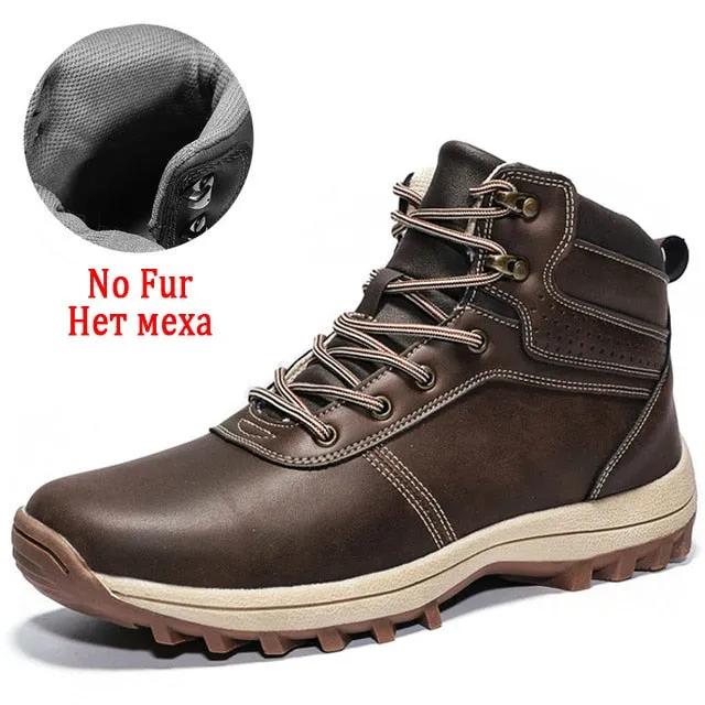 Men's Snow Boots Winter Waterproof Men Shoes