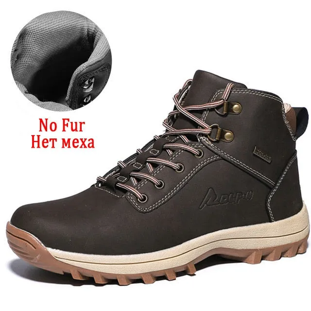 Men's Snow Boots Winter Waterproof Men Shoes