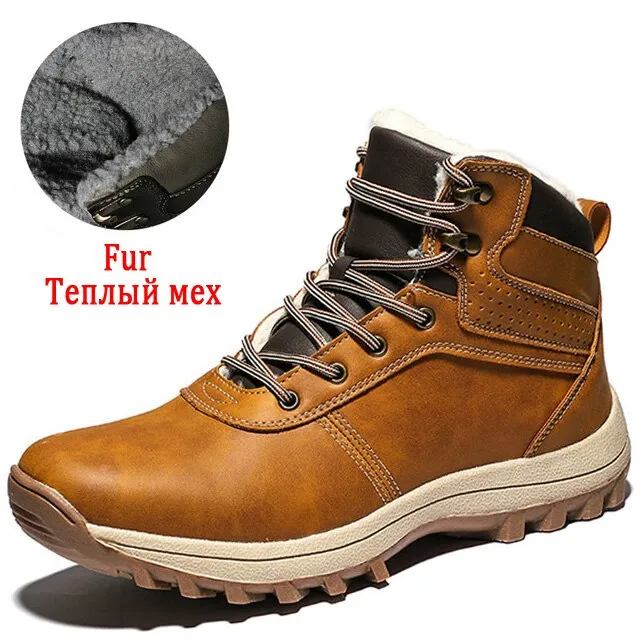 Men's Snow Boots Winter Waterproof Men Shoes