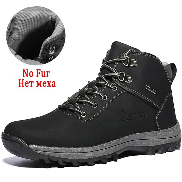 Men's Snow Boots Winter Waterproof Men Shoes