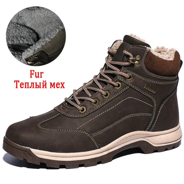 Men's Snow Boots Winter Waterproof Men Shoes