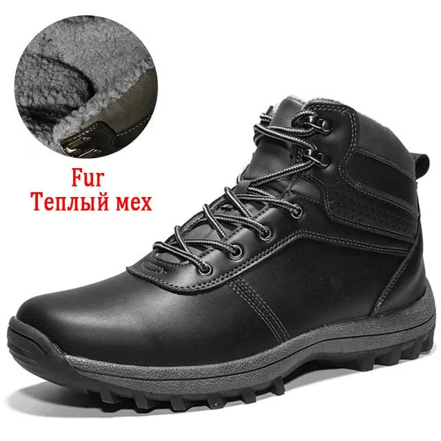 Men's Snow Boots Winter Waterproof Men Shoes