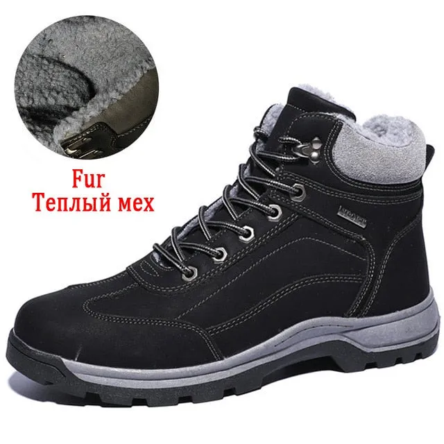 Men's Snow Boots Winter Waterproof Men Shoes