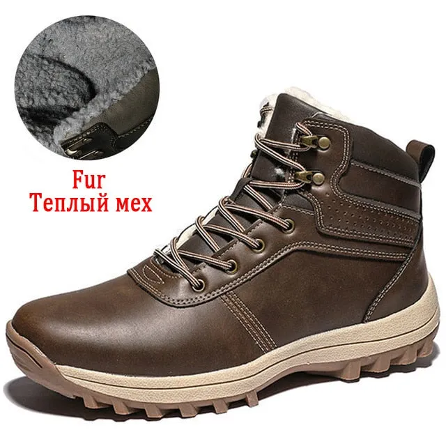 Men's Snow Boots Winter Waterproof Men Shoes