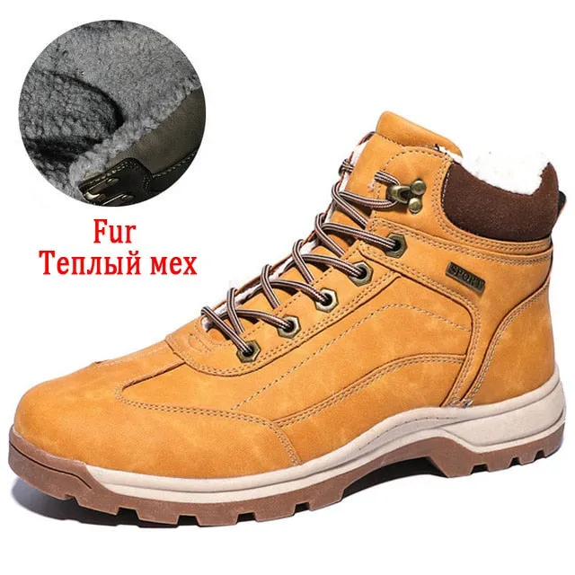 Men's Snow Boots Winter Waterproof Men Shoes