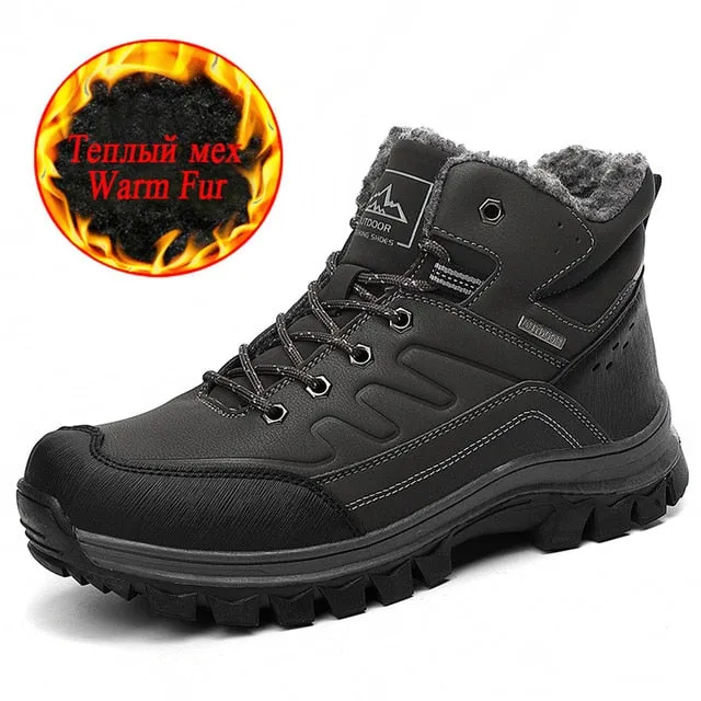 Men's Snow Boots Winter Waterproof Men Shoes