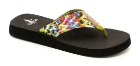 Corkys Aquaholic Multi Leopard Flip Flop