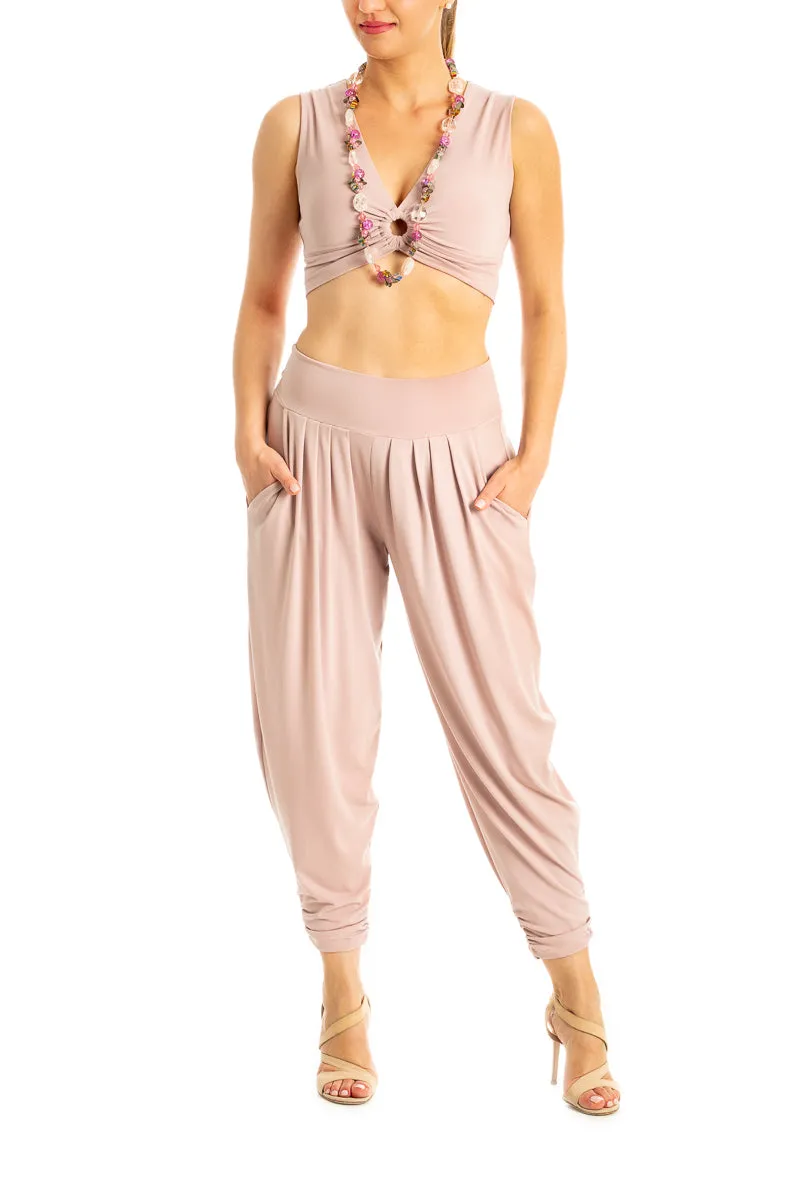 Harem Style Tango Pants with Pleated Front