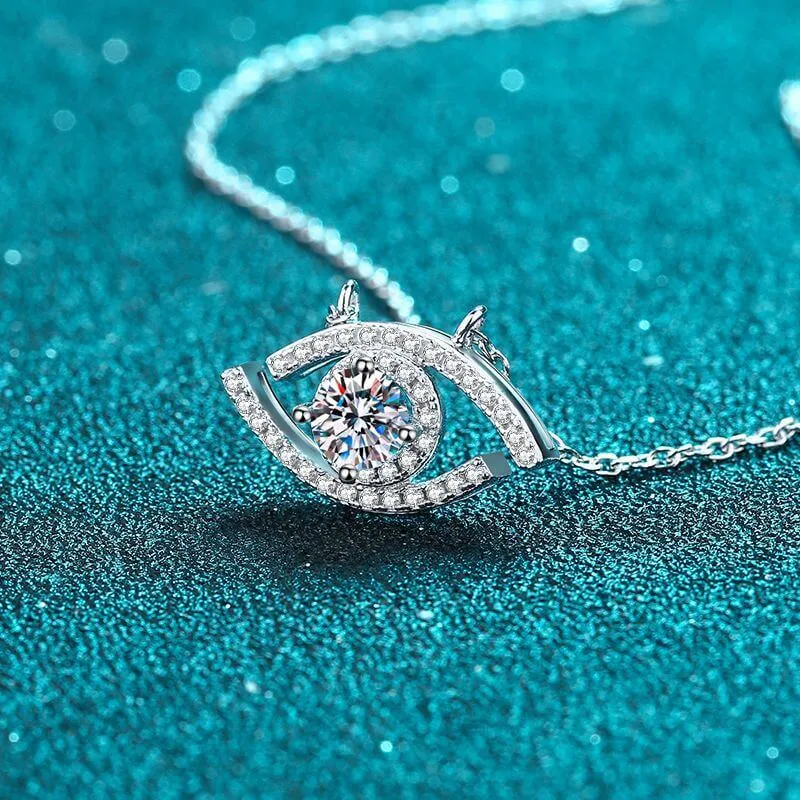 Devil's Eye Moissanite Necklace