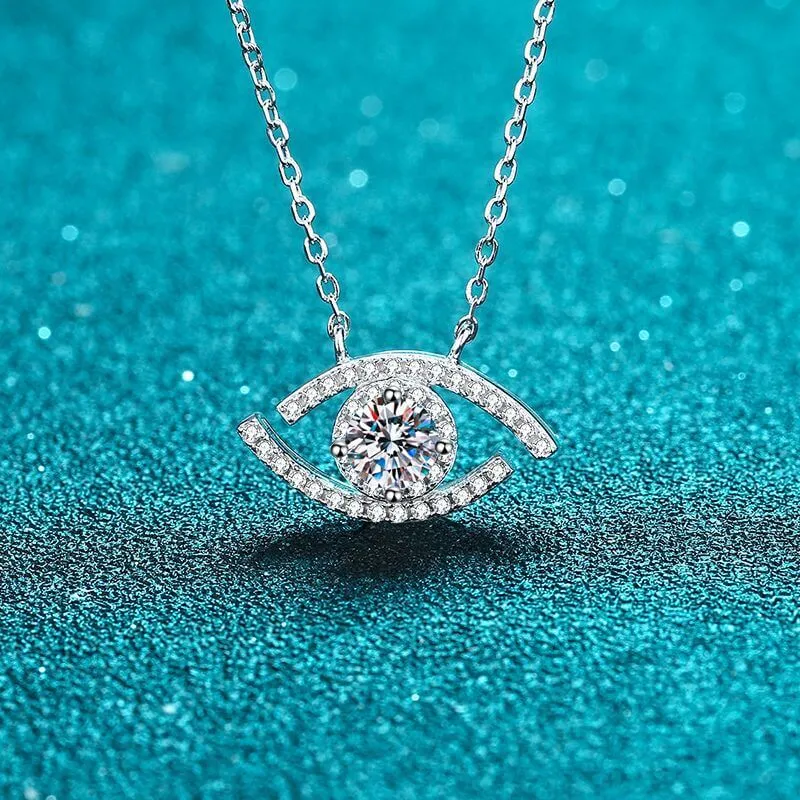 Devil's Eye Moissanite Necklace