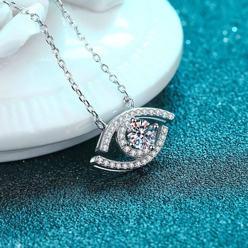 Devil's Eye Moissanite Necklace