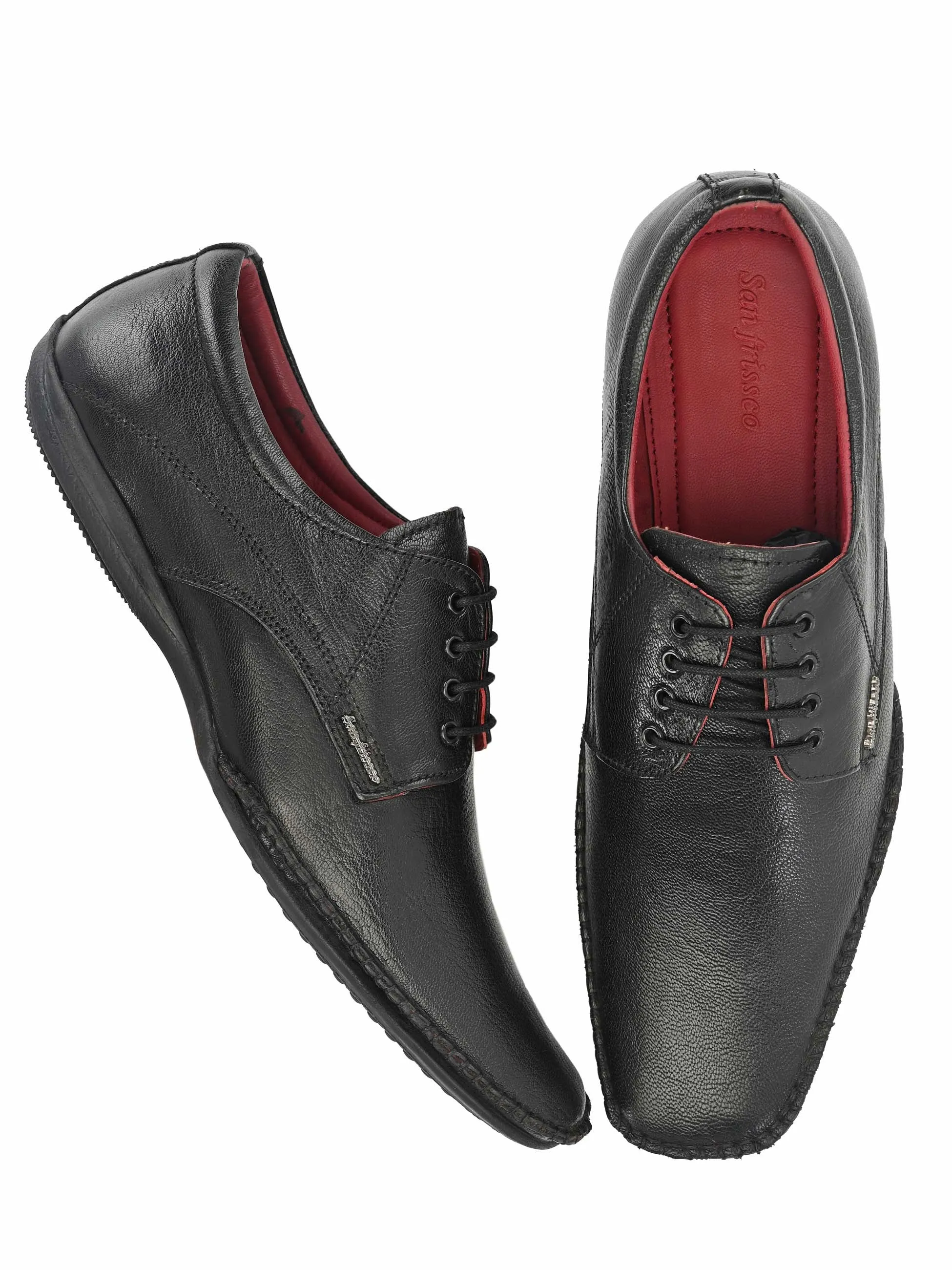 Black Flex Derby Shoes