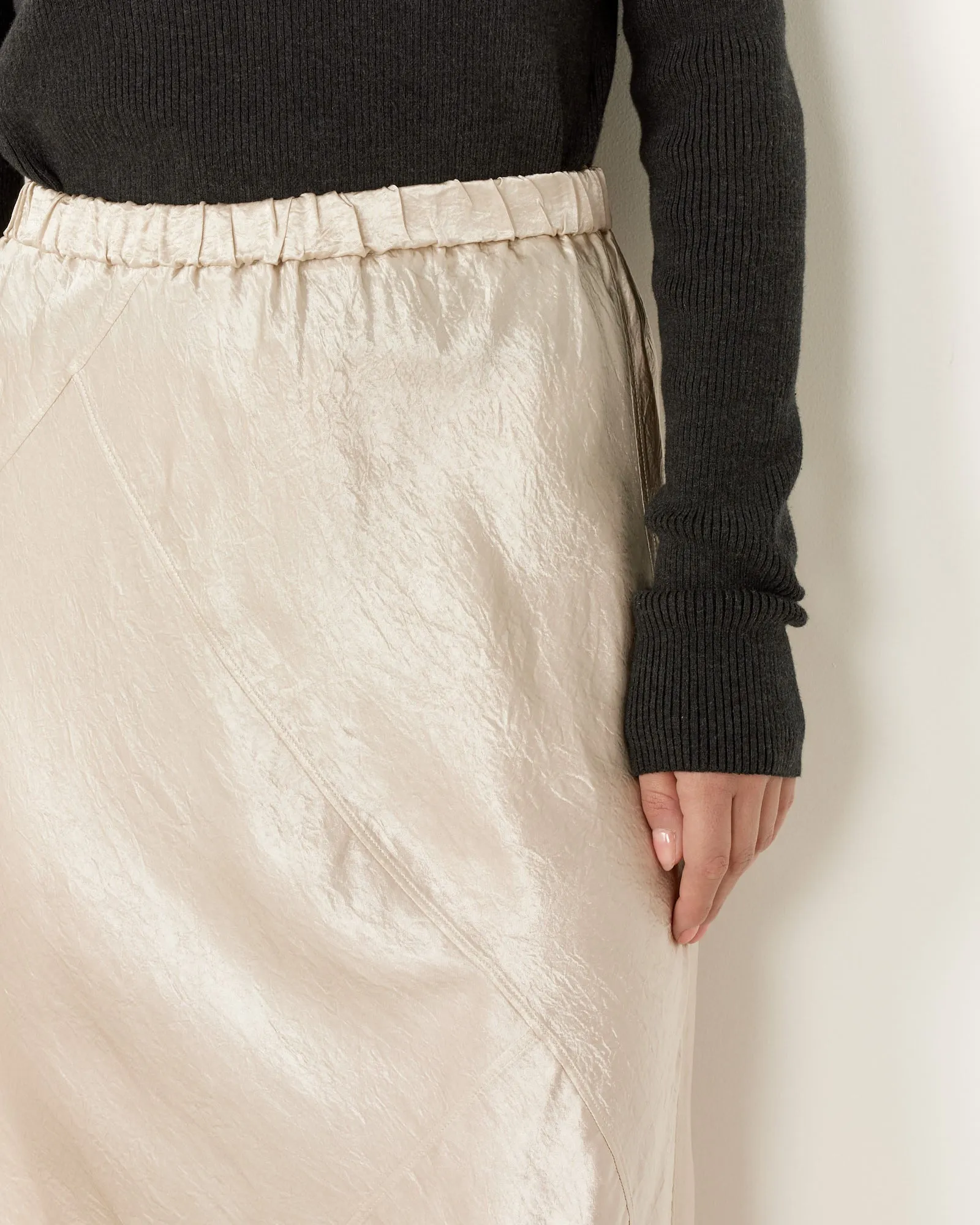 Luster Bias Skirt