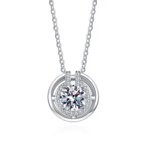 Double Wrap Round Moissanite Necklace