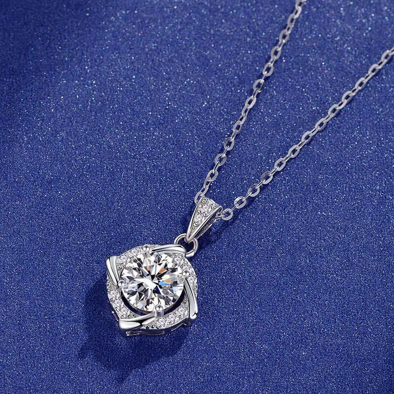 Fantasy Windmill Moissanite Pendant Necklace