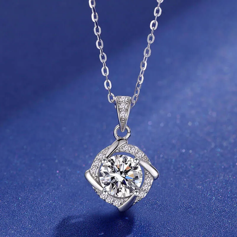 Fantasy Windmill Moissanite Pendant Necklace