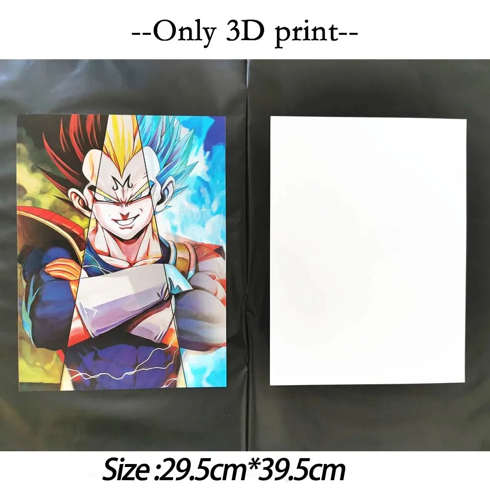 Dragon Ball 3D Lenticular Poster Wall Poster Anime Painting 3D Flip Gradient Poster Wall Art Home Decoration Stickers