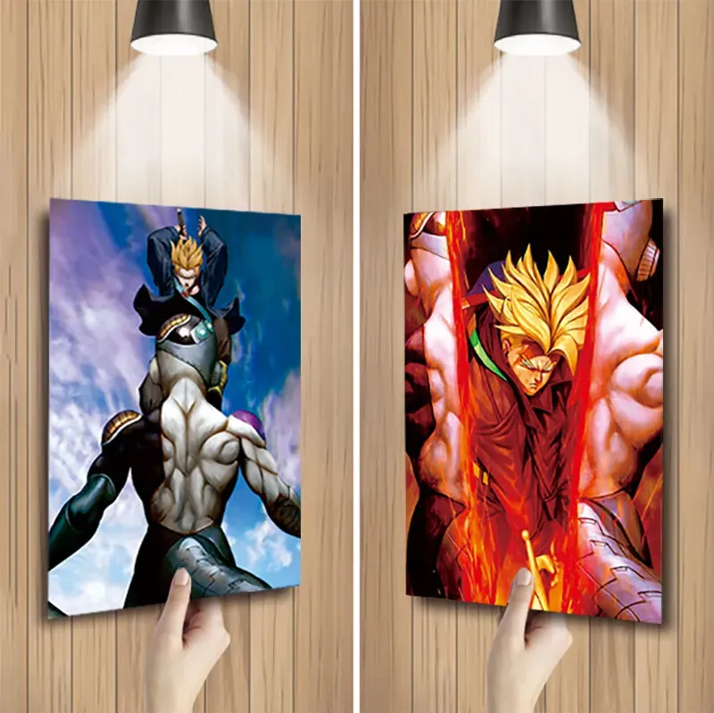 Dragon Ball 3D Lenticular Poster Wall Poster Anime Painting 3D Flip Gradient Poster Wall Art Home Decoration Stickers